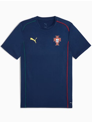 Portugal t-shirt décontracté pour adulte uniforme d'entraînement bleu marine spécial vêtements de sport de football pour hommes hauts de football chemise de sport 2025-2026
